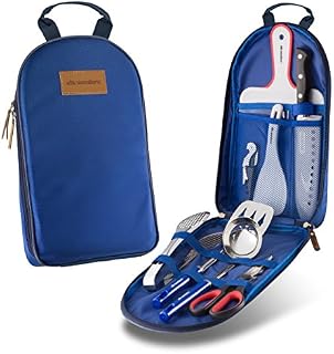 Camp Kitchen Utensil Organizer Travel Set Portable BBQ Camping Cookware stainless steel Utensils
