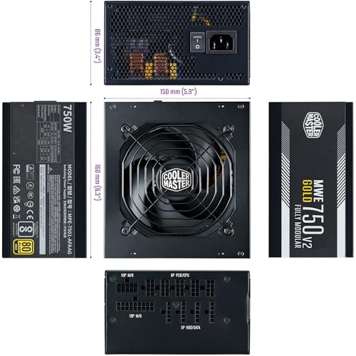 Cooler Master MWE Gold 750W V2 ATX 3.1 Fuente de Poder miniatura 3