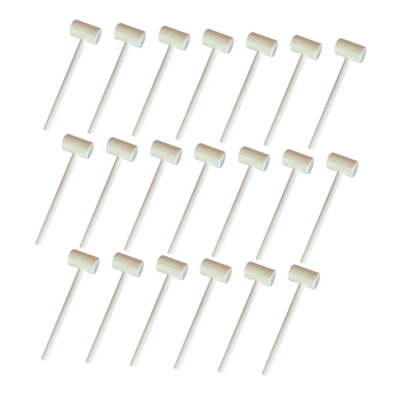 CORHAD 20pcs Mini Solid Wood Hammers for Creative Educational Hitting Hammer Safe Design for Home Decoration and Playtime Fun