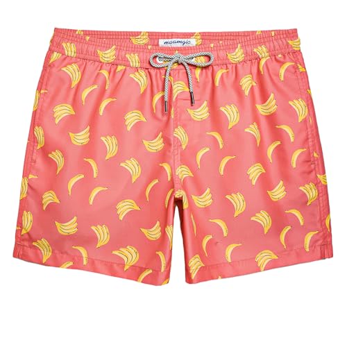 Image of maamgic Mens Swim Trunks 5 Inch with Mesh Lining, Quick Dry Mens Bathing Suit, Swim Shorts for Swimming and Beach