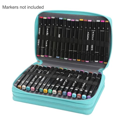 Image of 68 Slots Marker Pen Organizer Case w /Handle