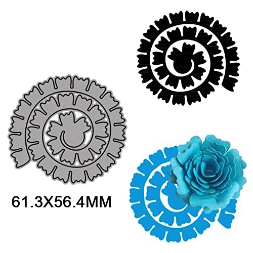 OTCRAFT 8Pcs 3D Flowers Spiral Metal Cutting Dies for Card Making DIY Scrapbooking Embossing Stencil Die Cuts Punch Template Mould Arts Crafts Metal Cutting Dies for Paper Crafting Handmade Crafts - Image 4