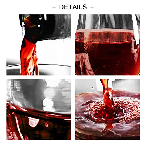 3 Pcs Wine Decor Kitchen Canvas Art Wine Glasses Canvas Paintings Wall Art Pictures with Wood Inner Frame for Dining Room Decor Kitchen Pictures Wall Decor (C, 12X18Inchx3Pcs)