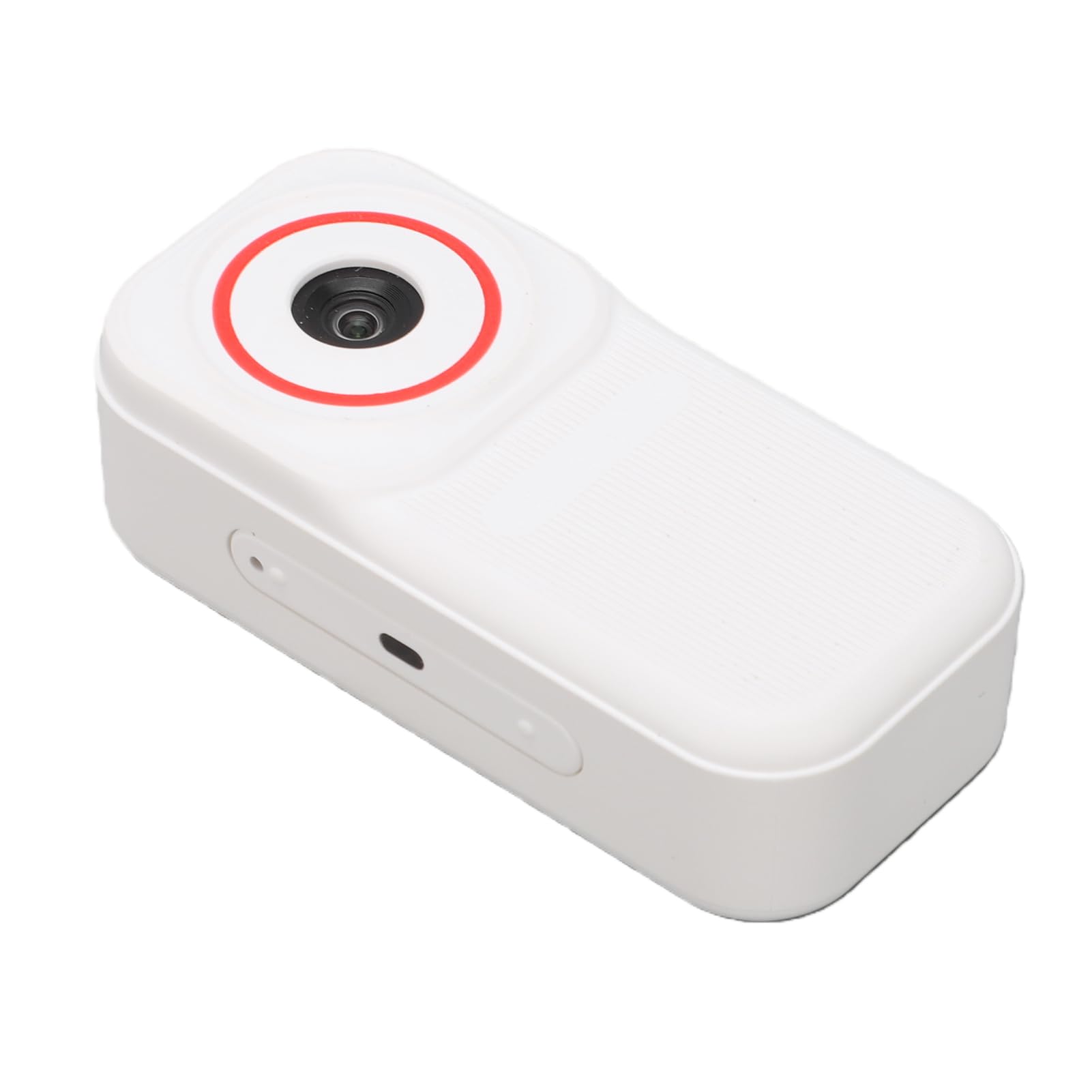 Action Camera 1080P con Custodia di Ricarica, Piccola Videocamera Vlog con Schermo da 1,47 Pollici, Registratore Magnetico Indossabile per Animali Domestici per Lavori di Viaggio (WHITE)