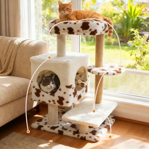 Árbol para Gatos Pequeño PETSITE 30 pulgadas Blanco miniatura 5