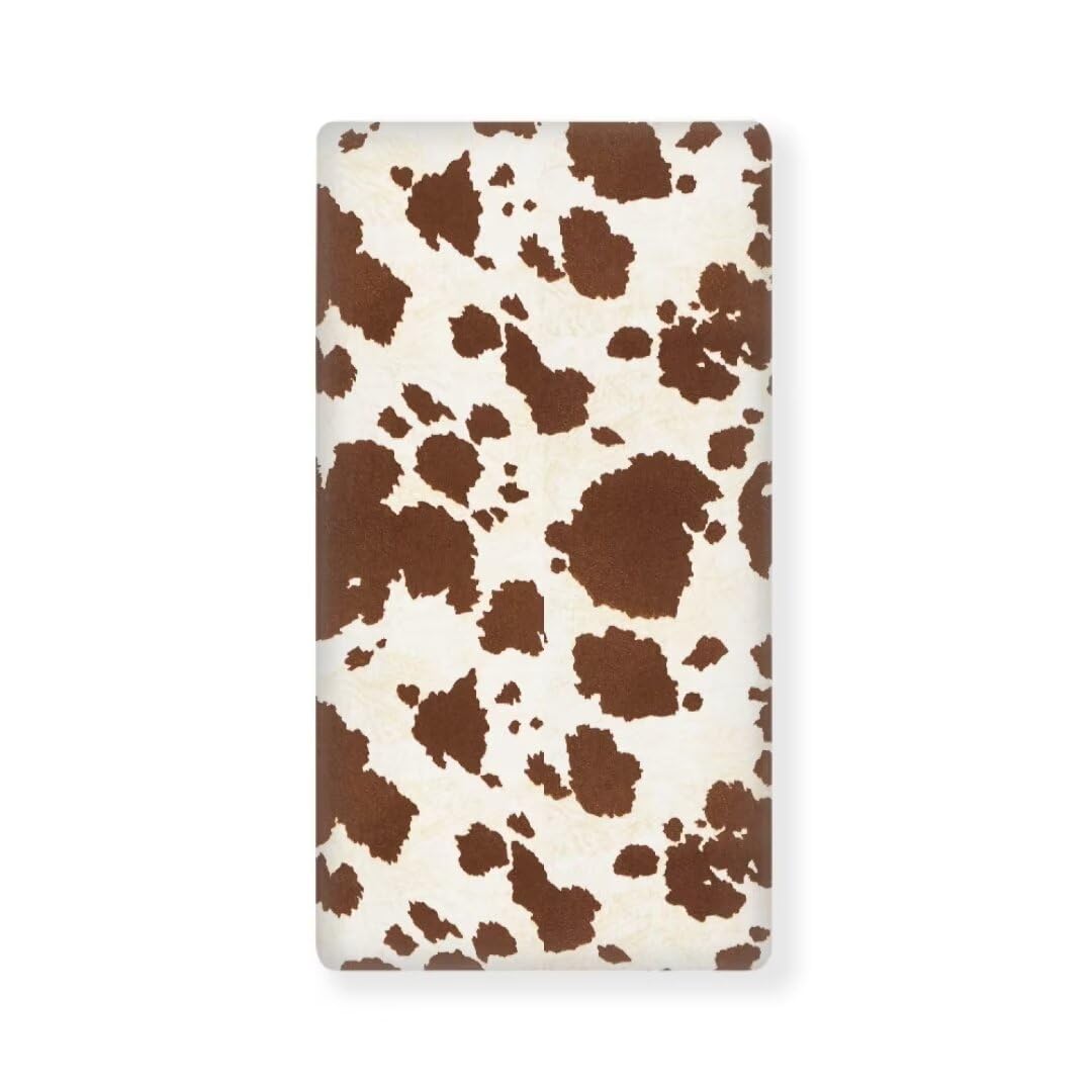 Cow Print Baby Crib Sheets Neutral Breathable Bedding Sets for Cribs Fitted Removable Mattress Cover for Boys Safe and Breathable Nursery Decor Home Accessories