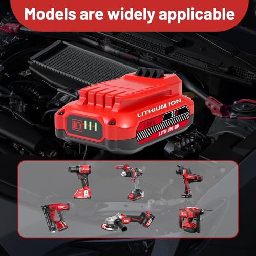 Upgrade 2-Pack 3.0Ah Batteries Replacement for Craftsman 20V Battery Compatible with Craftsman CMCB205 CMCB204 CMCB206 CMCB202 CMCB201 20V Cordless Power Tool 