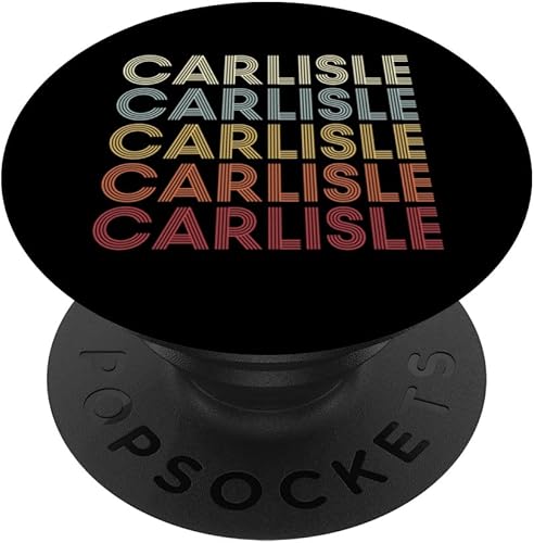 Miniatura 1 de Carlisle Pennsylvania Carlisle PA Retro Vintage Text PopSockets Swappable PopGrip