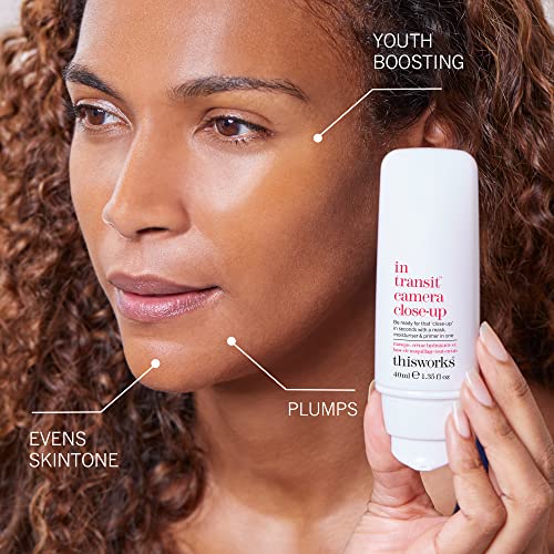 This Works In Transit Camera Close-Up, 40 ml - Hydrating Primer for a Long-Lasting and Flawless Finish to Make Up - 3 in 1 Face Moisturiser, Mask and Primer with Vitamin C and Hyaluronic Acid - Image 7