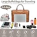 Faux Leather Weekender Bags for Women: Large Overnight Bags Travel Duffel Carry On Weekend Tote with Shoe & Laptop Compartment for Airplane Traveling Gym, Brown
