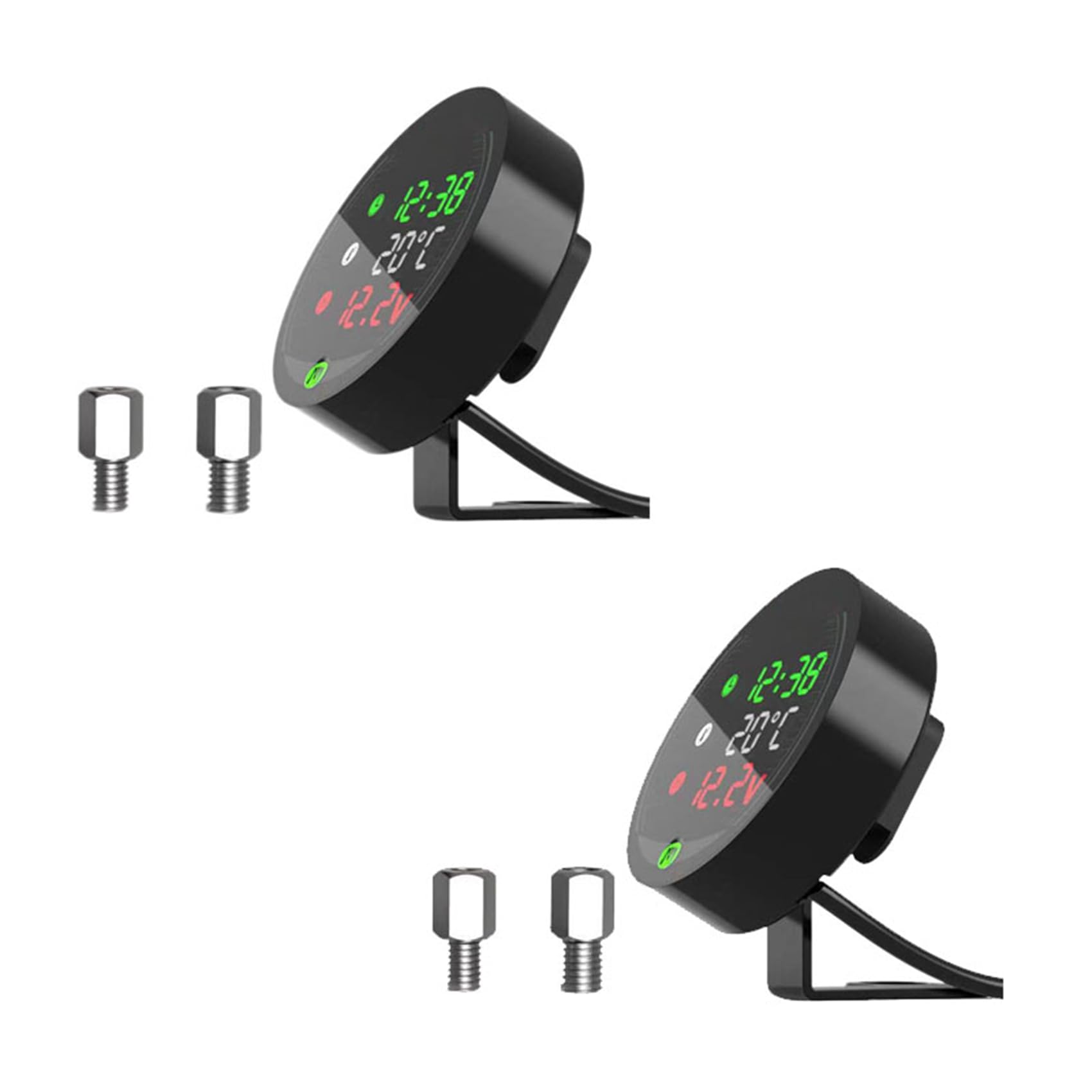 Thermomètre LED Rouge Akozon - Thermomètre Numérique Eau Moto - Universel - Affichage LED Rouge - Pour CBR, R1, MT... Capteur Température Numérique