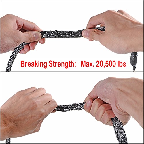 Cable sintético para winch 95ft x 3/8” con relé y control remoto 12V miniatura 6