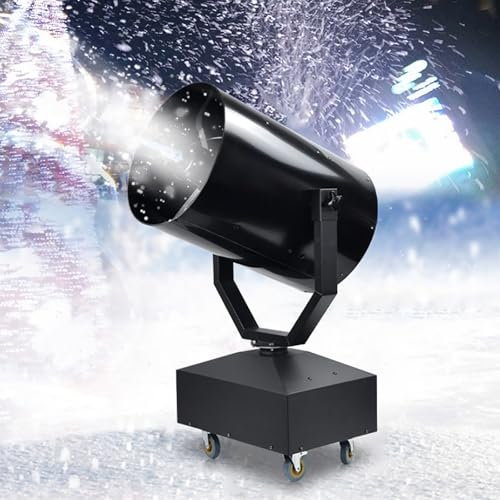 Máquina de nieve para fiestas y escenarios, 4000 W, cabeza oscilante de 120 grados, rango de pulverización de 15-20 metros y cobertura de 150 m2, tamaño ajustable de copos de nieve, apta para interiores y exteriores miniatura 6