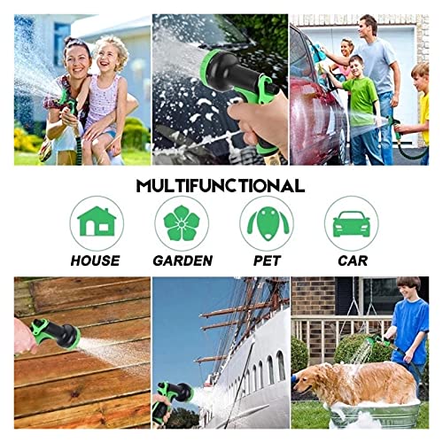 Tuinslang Tuin Watergevende slang, telescopische flexibele carwash slang met schuimtank spray set geschenk (Color : Burgundy, Diameter : 1/2'') - Image 8