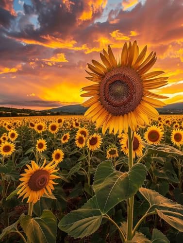 Diamond Painting coucher de soleil grand format 50x70cm S2-521 pour loisirs créatifs
