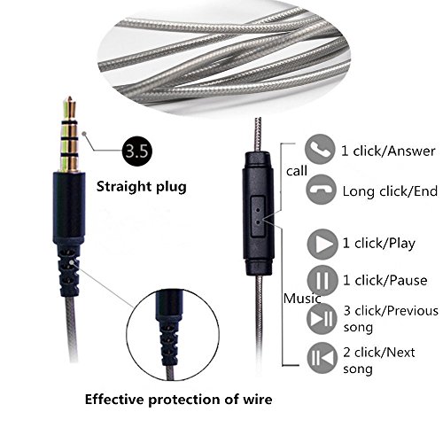 Yinyoo Auricolari In-Ear con microfono, Auricolari...