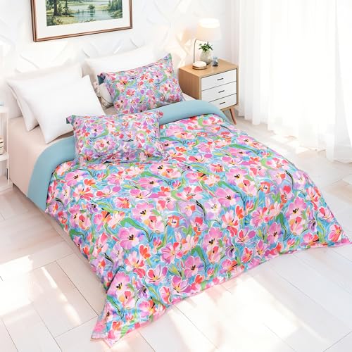 50% Off MAGRACE King Size Floral Duvet Cover Set with Pillow Shams