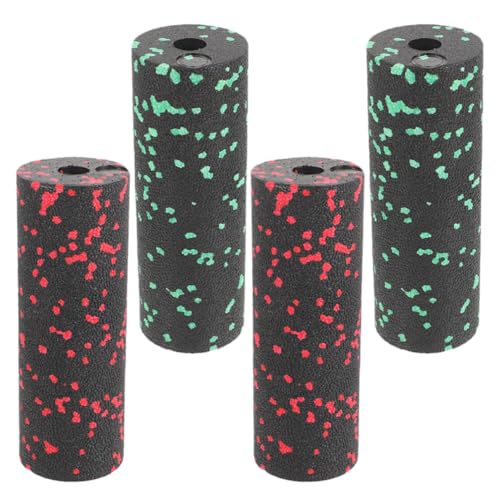 4 piezas de rodillos compactos para masaje muscular, rodillo hueco de espuma para masaje de tejido profundo, columna portátil para relajación muscular, juego verde y rojo miniatura 1