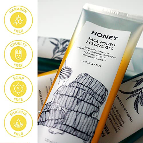 W Beauty Face Polish Peeling Gel Honey 120Ml 4.05 Fl. Oz. Gommage Skin Exfoliator Helps Dead Skin Removal Deep Cleansing Dull And Flaky Skin Clogged Pores #TOP5