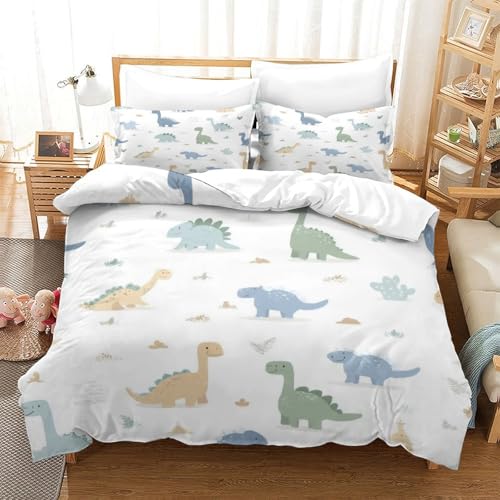 Housse de couette dinosaure 3D en microfibre super douce de luxe - 3