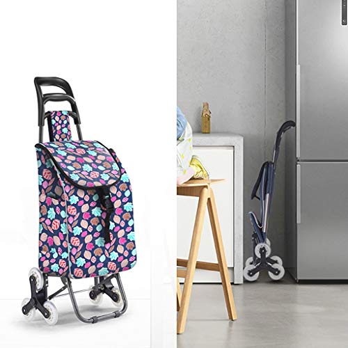 Faltbarer Einkaufswagen, 3 Räder, zusammenklappbar, Schiebewagen, leichter Einkaufswagen, Kletterwagen, Einkaufstrolley… – Bild 6
