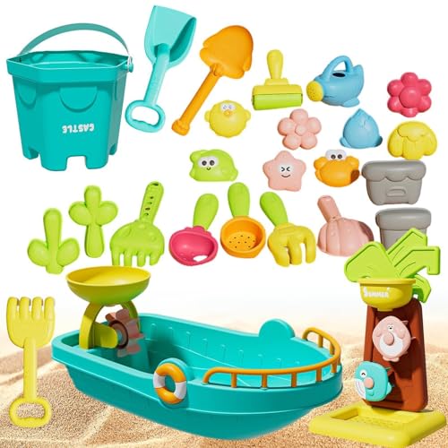 Set de plage de 25 outils pour enfants pour jouer au sable et à la piscine