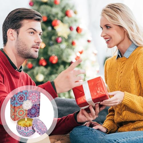 4 StüCk Duftkerzen Geschenkset, Mini Duftkerzen Set, NatüRliches Sojawachs Kerzen Duft für Geburtstag Weihnachten Muttertags Geschenke