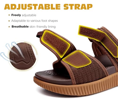 Image of KuaiLu Womens Orthotic Adjustable Strap Slides Arch Support Slip On Sandals