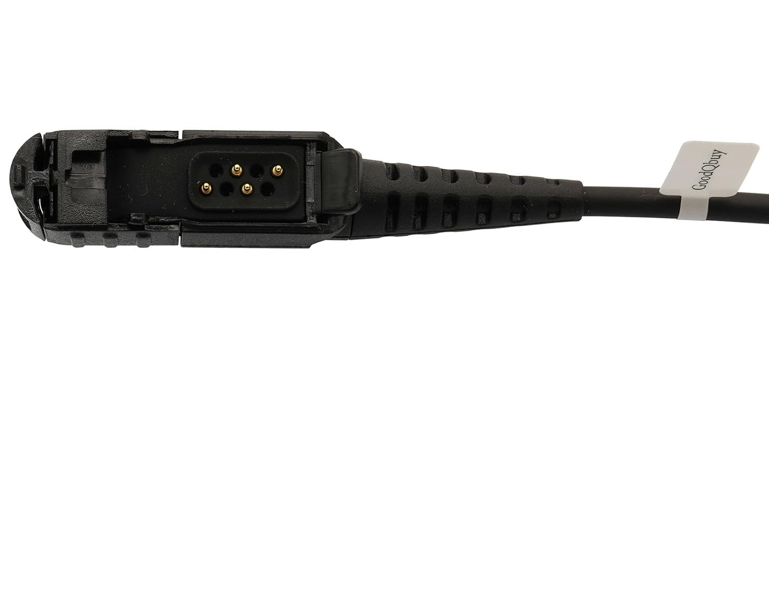 Close-up of Motorola radio connector