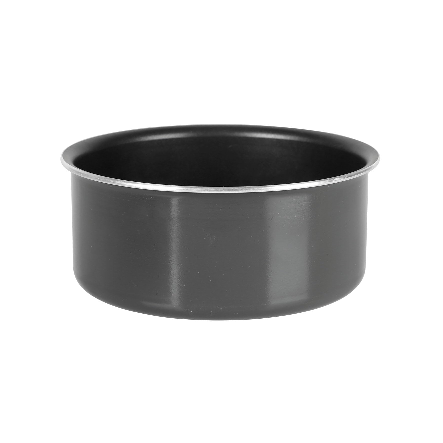 Crealys 523575 Saucepan Pressed Aluminium Black Diameter 16 cm Height 7.5 cm PFOA-Free Non-Stick Inner Coating Compatible with Delicic New Handle (Not Included) Suitable for All Heat Sources Including