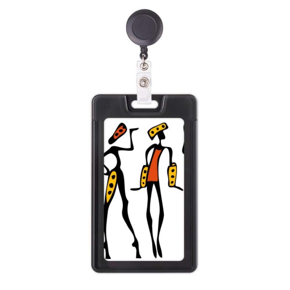 Porte-badge rétractable haut de gamme imprimé danse primitive - 5