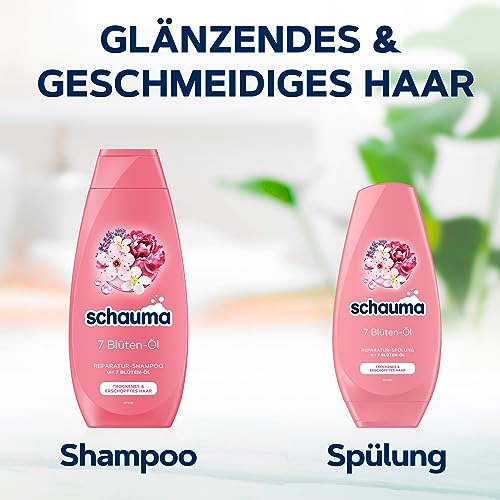 Schauma Shampoo 2er Set 2×400 ml mit 7 Blüten-Öl