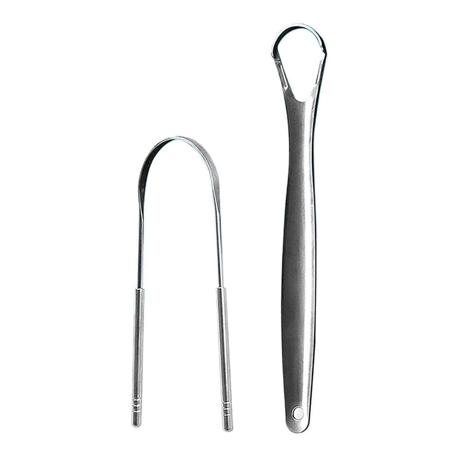 Reusable Tongue Scraper Stainless Steel Cleaner Removal Tools(3pcs)