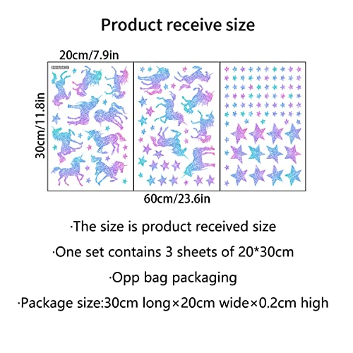 Glow In The Dark Unicorn Wall Decor Decals Stickers Unicorn Wall Stickers For Baby Girls Bedroom Blue Luminous Glow Unicorn Stars Ceiling Stickers For Kids, Birthday Gift For Baby Boys Kids #TOP6