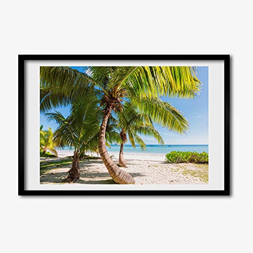 Cadre photo 60x40 cm Tulup anti-reflet pour affiche déco plage tropicale