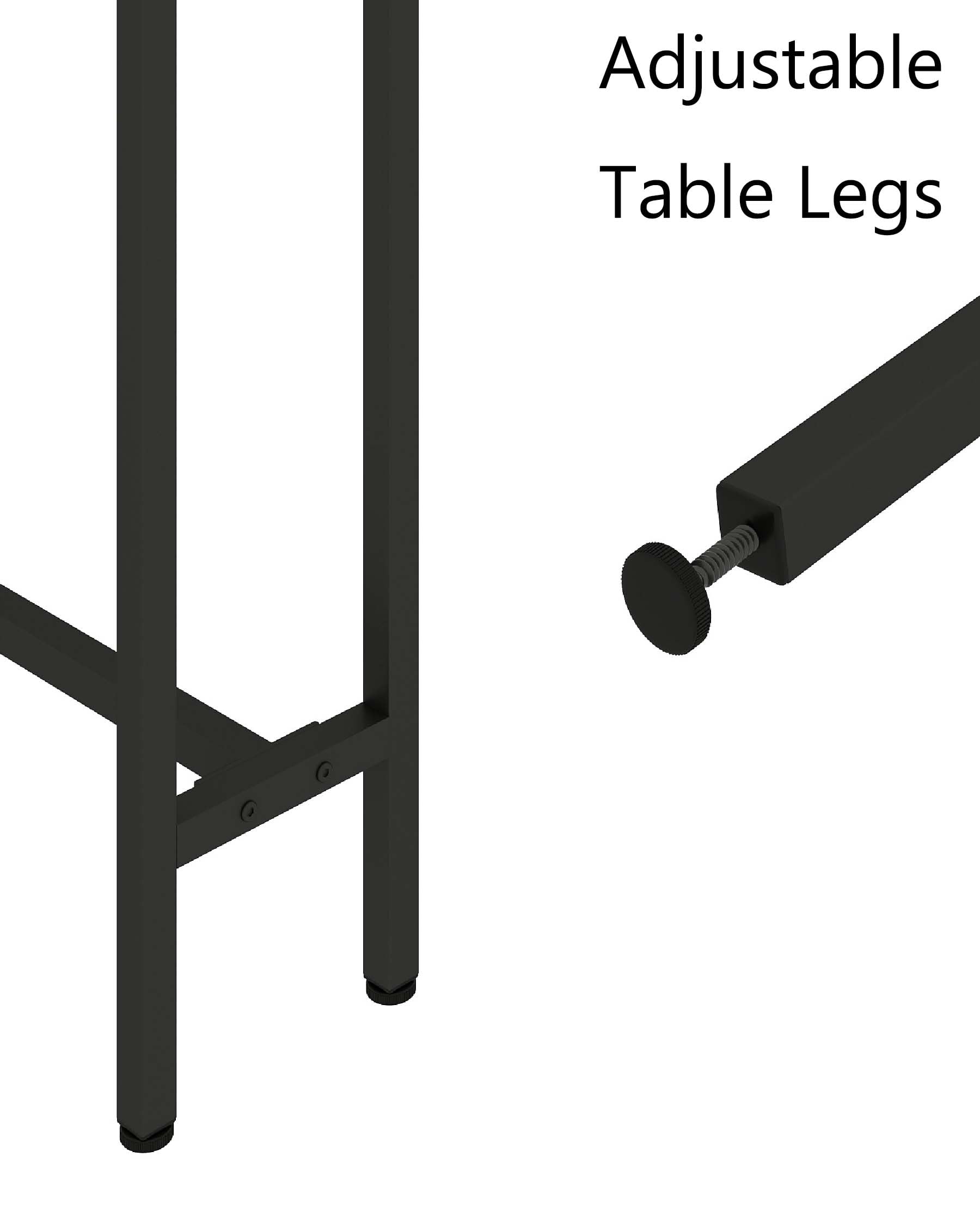 Konsolentisch 160cm Breit mit Steckdose fürs Wohnzimmer, Regal Flur Schmal mit 2 USB und 2 Steckdosen, Schmaler Konsolentische in Braun mit Schwarzem Metall, Vintage Console Table 80cm Hoch