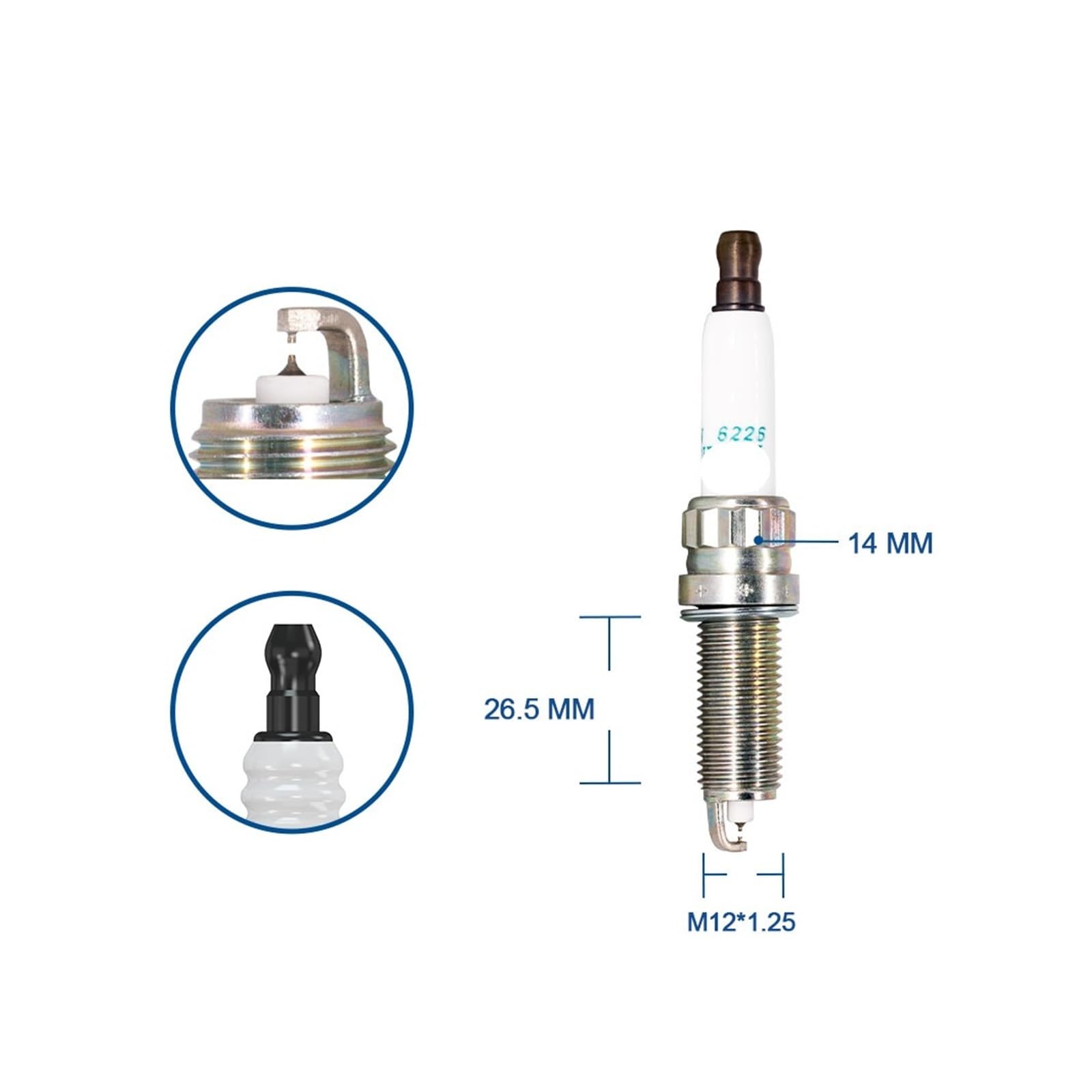 1 candela doppia all'iridio UH7RJII (6226) for ILZKBR7B8G ILZKBR7A-8G ILZKBR7B8DG 5960.L5 V757010680