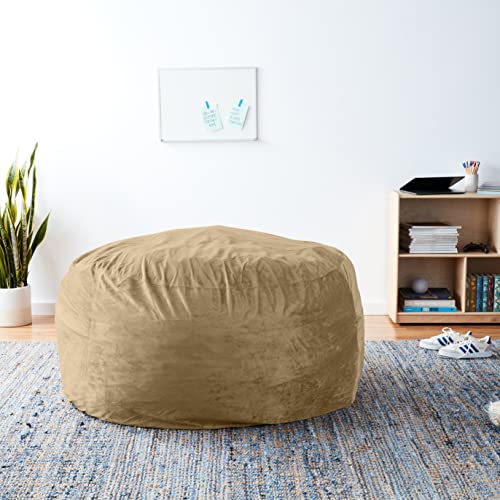 Sofasackbeanbagchaircoveronlyforadultsandkidswithoutfillingcomfyfluffyroundorovalbeanbagchaircoverreplacementlazysofacoverforreadingchairorfloorchair5feetcamel Urban Country Home Decor Sofa sack bean bag chair cover only for adults and kids without filling comfy fluffy round or oval beanbag chair cover replacement lazy sofa cover for reading chair or floor chair 5 feet camel urban country home decor