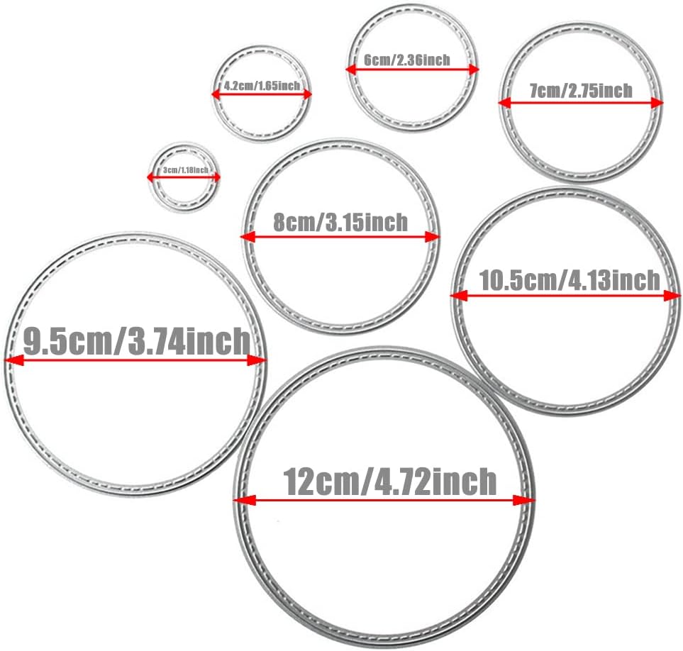 ZbFwmx Big Round Cutting Dies Handmade DIY Paper Cards Album Decoration Stencils Template Embossing for Card Scrapbooking Craft Circle - Image 5