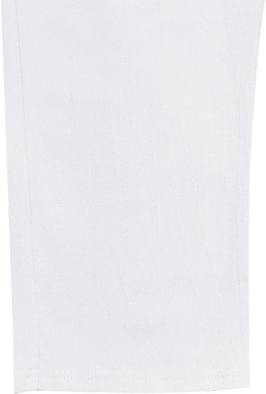 Men's Linen Button Beach Pants, Straight Drawstring Loose Breathable Yoga Pants with Pockets