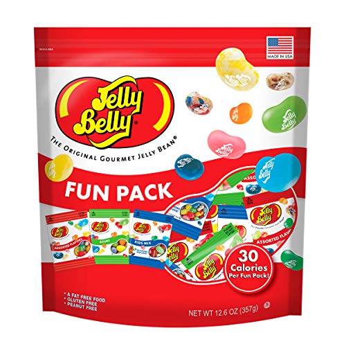 Jelly Belly Jelly Beans Fun Pack - Assorted, Sours, and Kids Mix Mini Bags - 12.6 Ounces of Individual Pocket-Sized Bags
