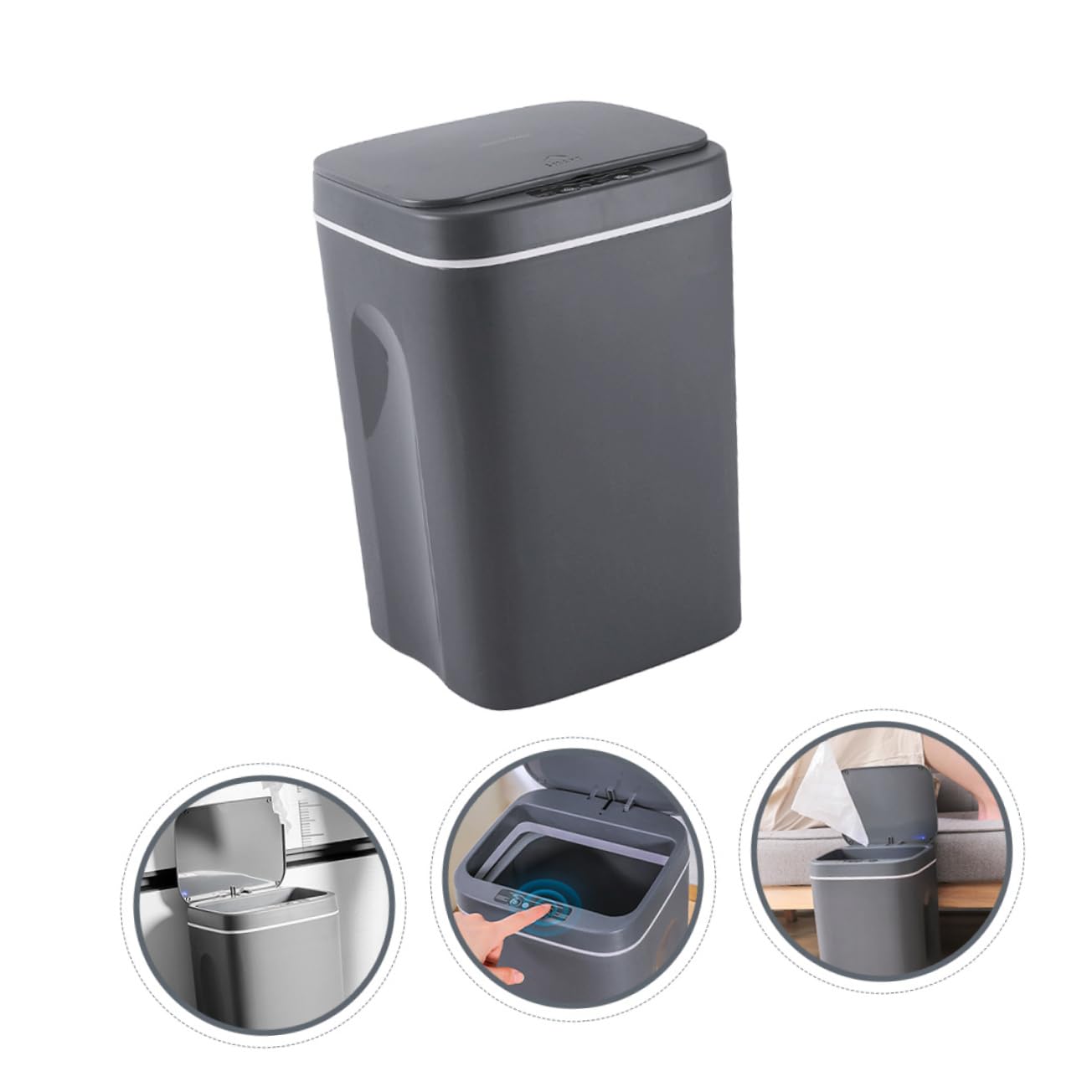 Unomor Automatic Toilet Trash Can Large Kitchen Trash Can Garbage Bin Easy Use
