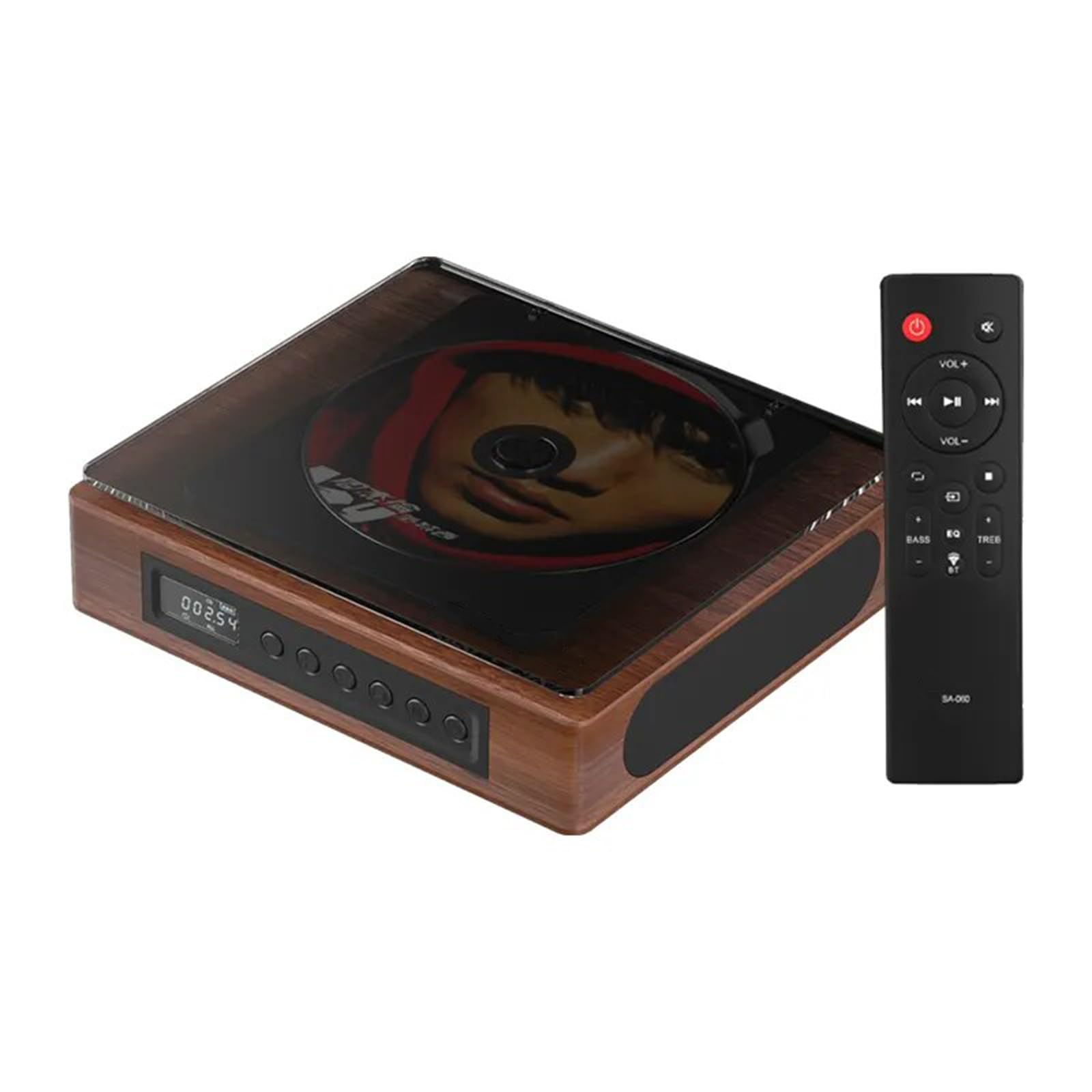 Lettore CD Portatile con Altoparlanti, Lettore CD Bluetooth 5.0 bidirezionale Domestico con Audio Stereo Hi-Fi, Telecomando, Supporta AUX/USB, Jack per Cuffie