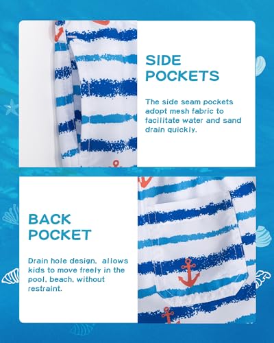 Image of SURF CUZ Boys Swim Trunks Toddler Swim Shorts UPF 50+ Bathing Suit for Boy Swimsuit Quick Dry Mesh Beach Boardshorts Swimwear