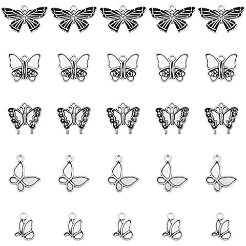 Colgante Mariposa Aleación SUPERFINDINGS 100Unids 5Estilos Cover