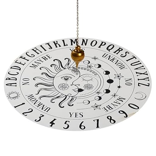 Tablero de péndulo para adivinación | Tablero de mensajes metafísicos para la adivinación | Decoración de altar para brujas y wiccanos, herramientas de | Ya disponible en tu tienda friki favorita! En mundofriki.es! Tablero de péndulo para adivinación | Tablero de mensajes metafísicos para la adivinación | Decoración de altar para brujas y wiccanos, herramientas de | Ya disponible en tu tienda friki favorita! En mundofriki.es!