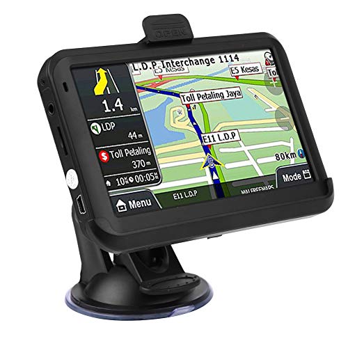 Keenso Universal 5 Inch Touch Screen GPS Navigation System for Car Truck 256MB 8GB w/Back Clip/Lifetime Maps/Live Traffic/Live Parking/Driver Alerts/Automatic Voice