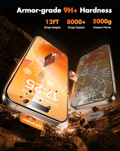 Image of UNBREAKcable for iPhone 16 Plus Screen Protector [Quick-Installation Box] 3-Pack 9H+ Hardness Shatterproof Tempered Glass [99.99% HD Clear] [Case Friendly] [Bubble Free] for iPhone 16 Plus 6.7 inch