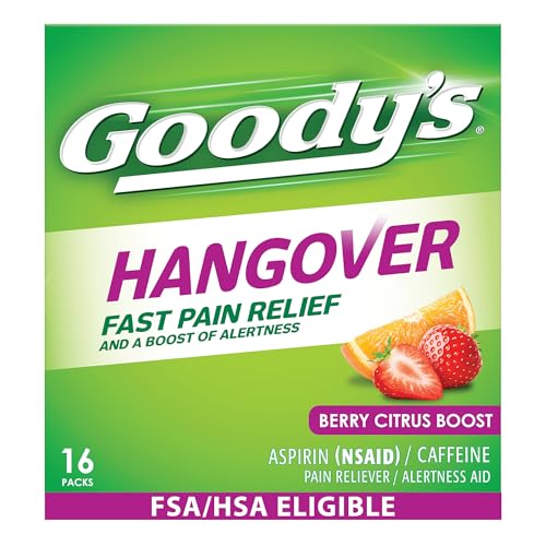 Goody's Hangover Relief Powder, Dual Action Fast Headache Pain Relief...