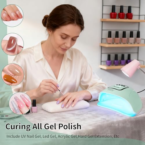 Image of JODSONE U V LED Nail Lamp Gel Polish Dryer Light Green with Smart Auto Sensor 4 Timing Modes Fast Curing